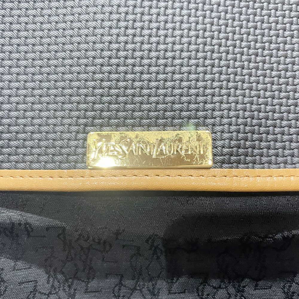 YVES SAINT LAURENT(イヴ・サンローラン) YSL ロゴ 斜め掛け ヴィンテージ ショルダーバッグ PVC/レザー レディース【中古AB】20240824