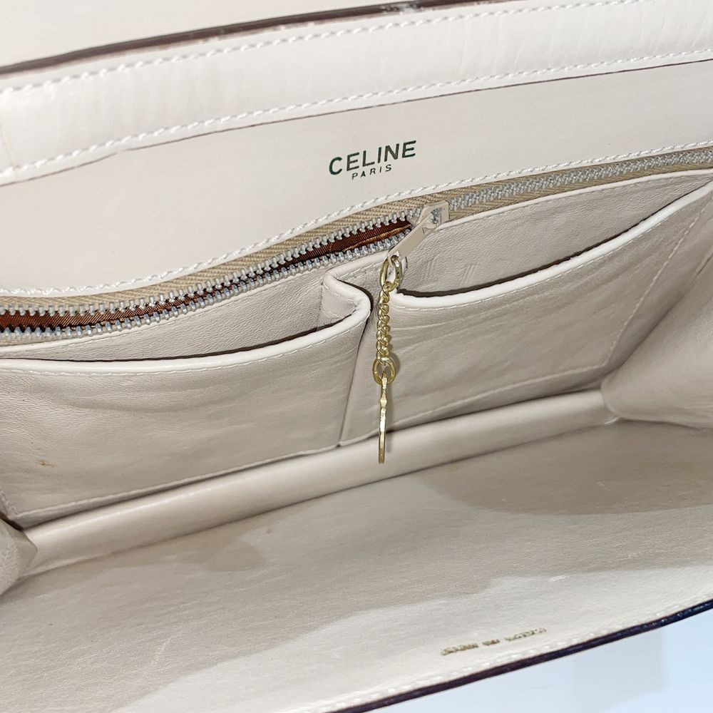 CELINE(セリーヌ) マカダム ロゴ 斜め掛け ヴィンテージ ショルダーバッグ レザー レディース【中古AB】20240824