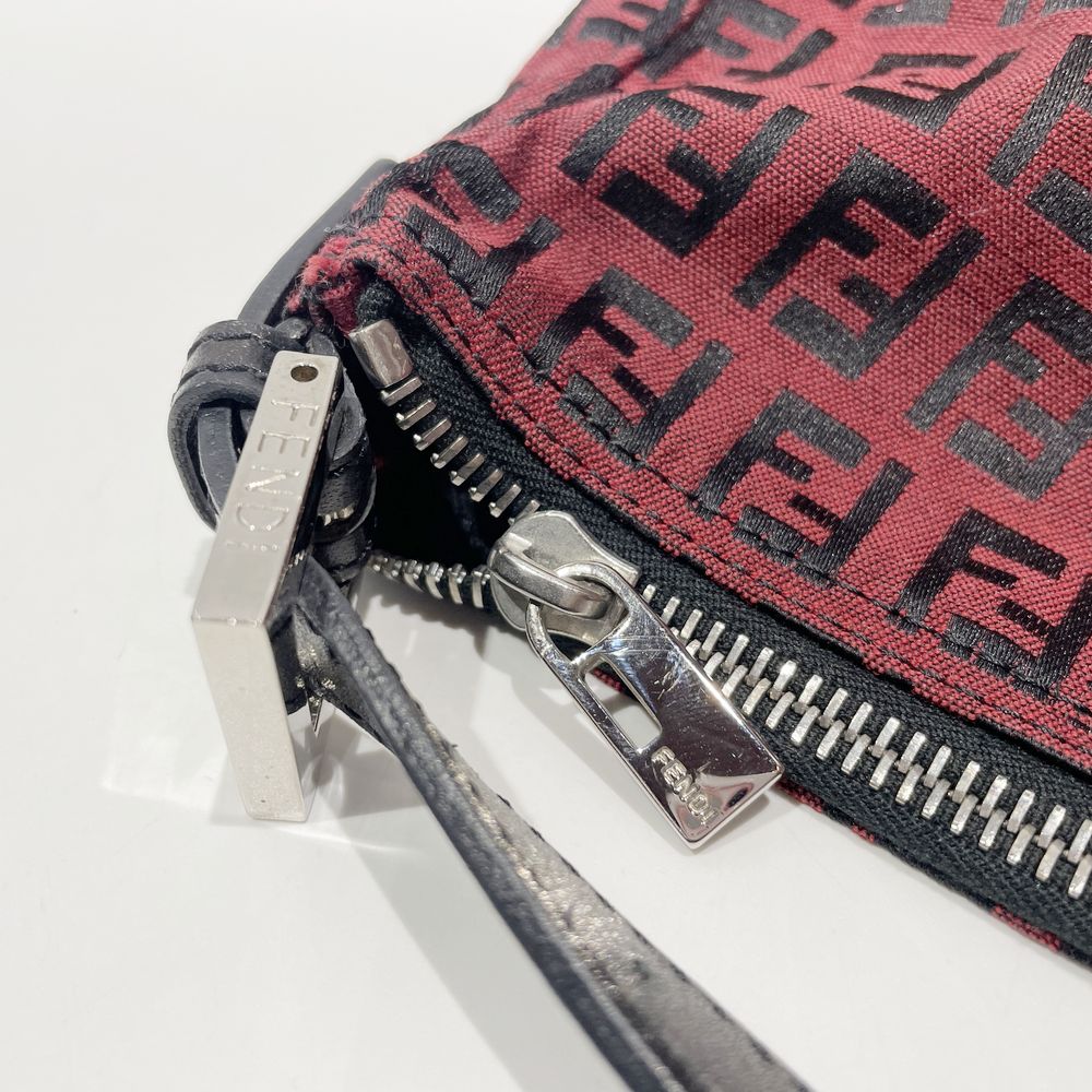 FENDI(フェンディ) ゼブラ柄 ミニ ポーチ 8N0005 ハンドバッグ キャンバス/レザー レディース【中古AB】