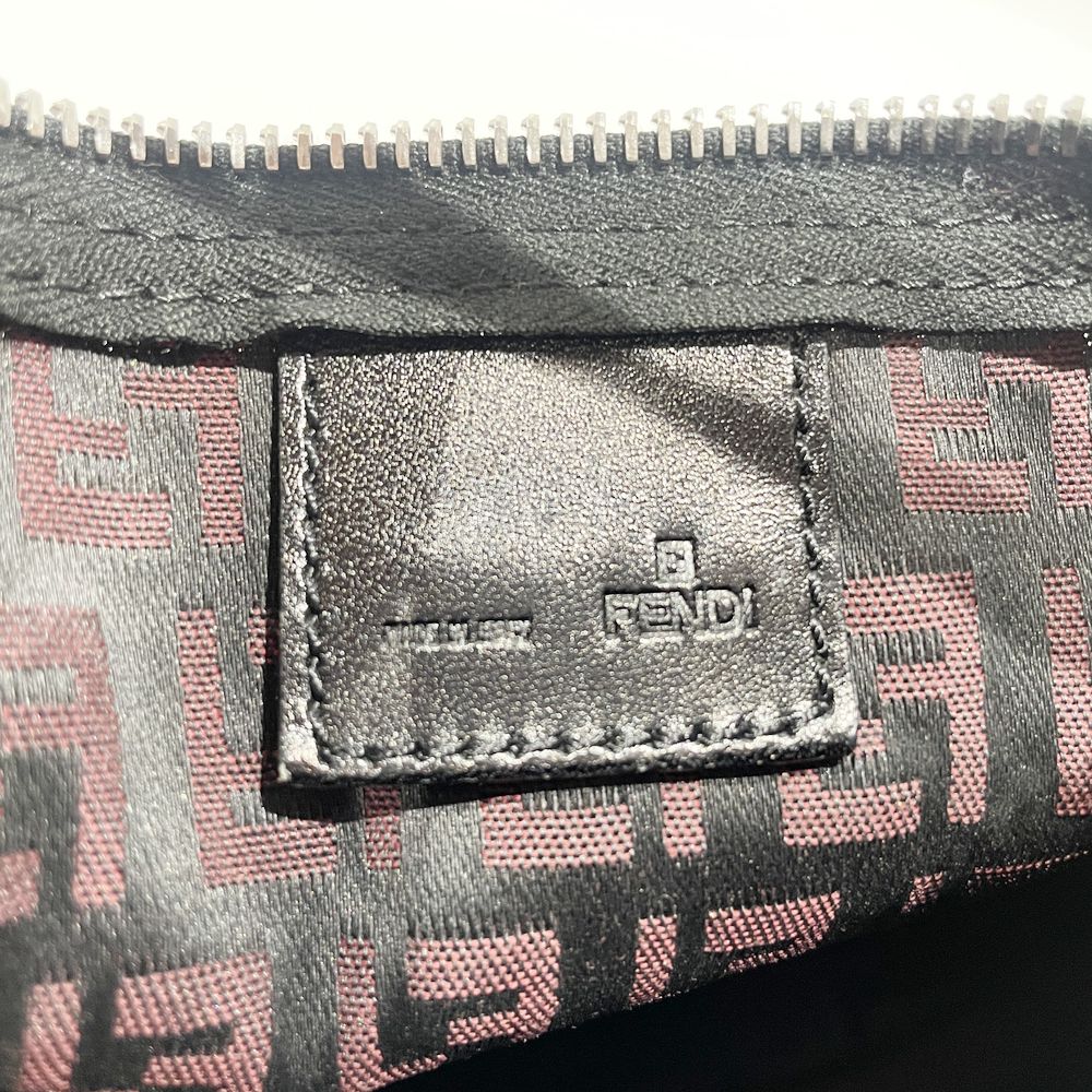 FENDI(フェンディ) ゼブラ柄 ミニ ポーチ 8N0005 ハンドバッグ キャンバス/レザー レディース【中古AB】