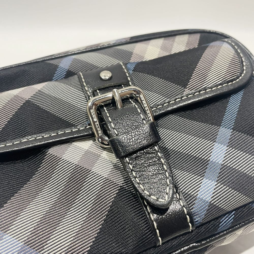 BURBERRY BLUE LABEL(バーバリーブルーレーベル) チェック 斜め掛け ショルダーバッグ キャンバス/レザー レディース【中古AB】20240824