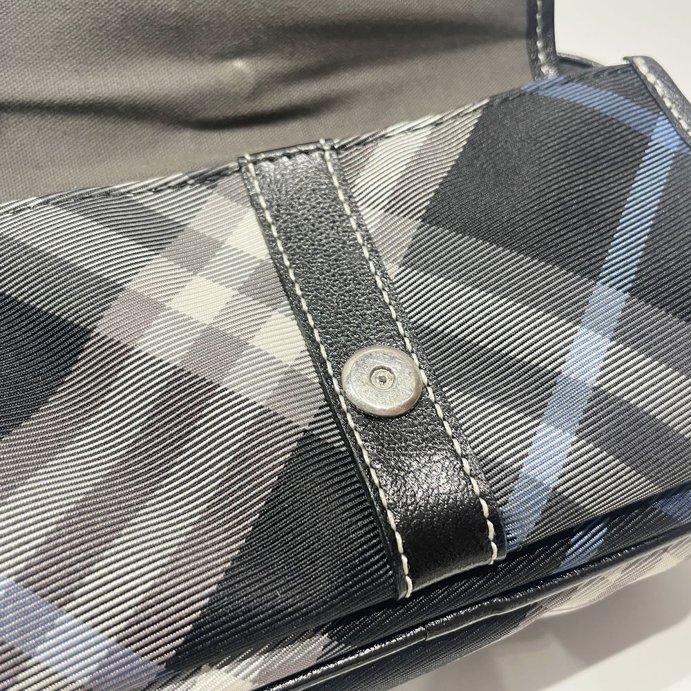 BURBERRY BLUE LABEL(バーバリーブルーレーベル) チェック 斜め掛け ショルダーバッグ キャンバス/レザー レディース【中古AB】20240824