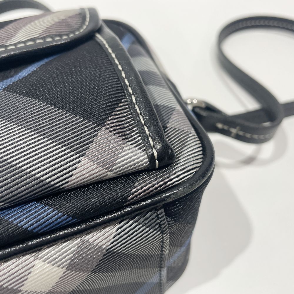 BURBERRY BLUE LABEL(バーバリーブルーレーベル) チェック 斜め掛け ショルダーバッグ キャンバス/レザー レディース【中古AB】20240824