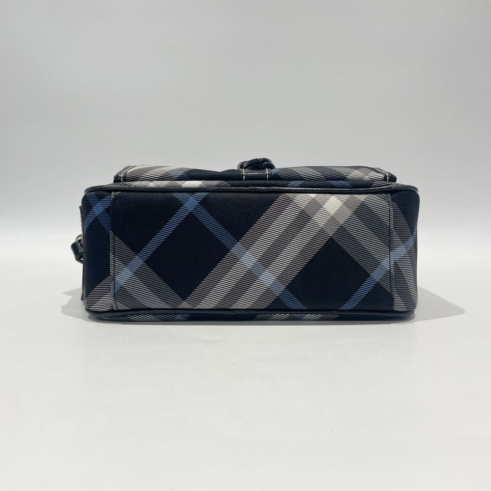 BURBERRY BLUE LABEL(バーバリーブルーレーベル) チェック 斜め掛け ショルダーバッグ キャンバス/レザー レディース【中古AB】20240824