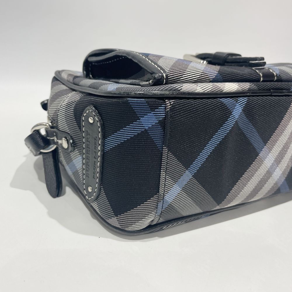 BURBERRY BLUE LABEL(バーバリーブルーレーベル) チェック 斜め掛け ショルダーバッグ キャンバス/レザー レディース【中古AB】20240824