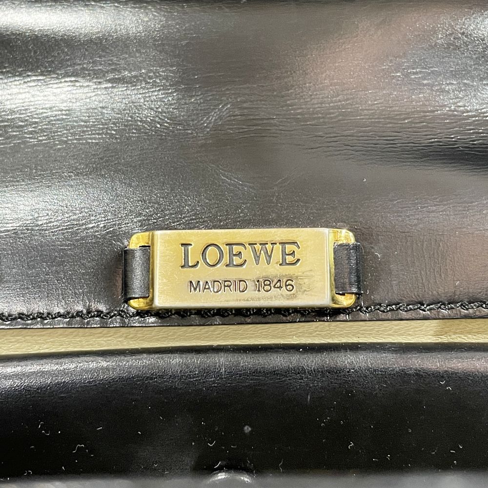 LOEWE(ロエベ) 【レア】アナグラム バニティ ミニ ヴィンテージ ハンドバッグ レザー レディース【中古AB】