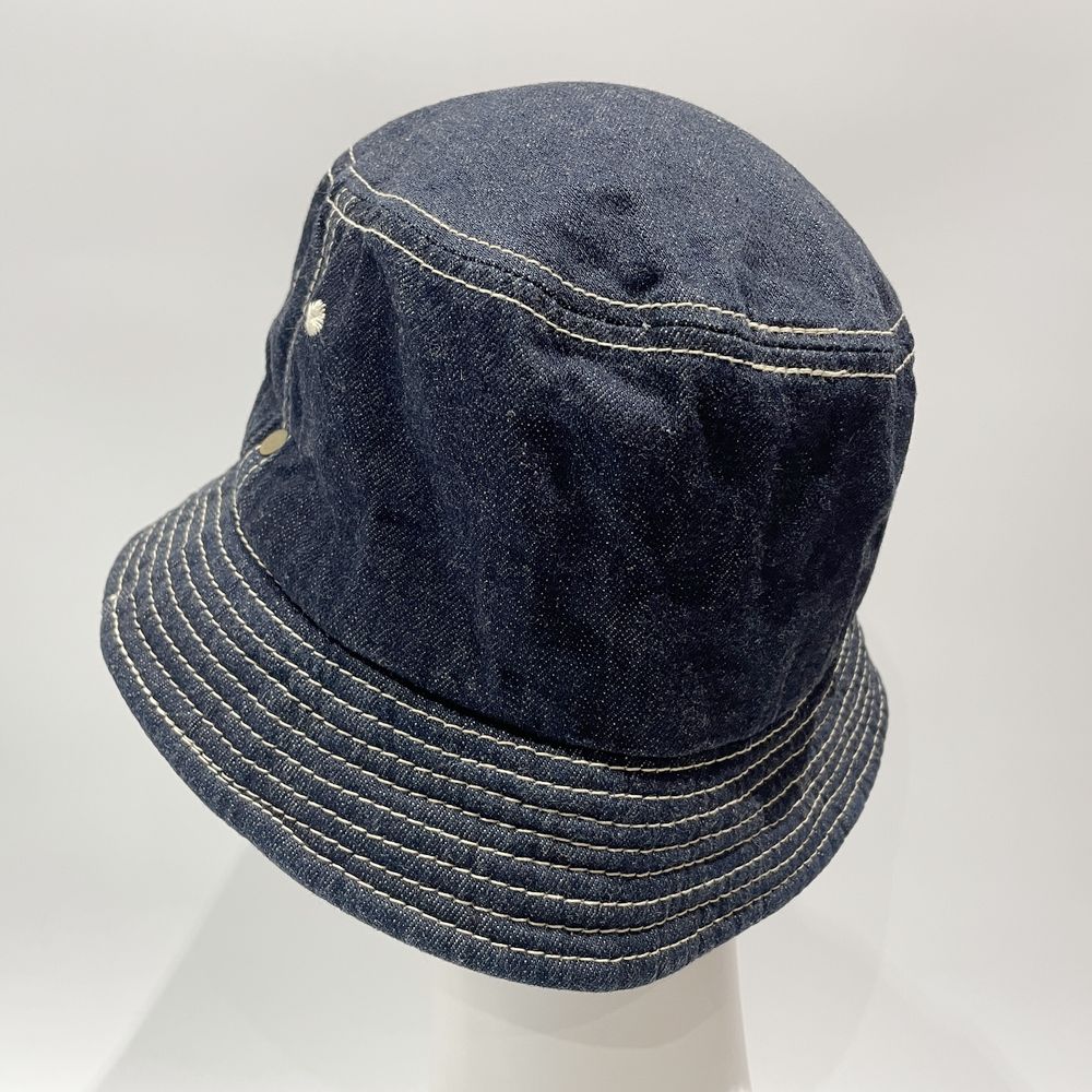 DECHO(デコー) DECHO x ANACHRONORM アナクロノーム BEAT INITIAL HAT STRIPE バケット サイズ01 ハット デニム/レザー ユニセックス【中古AB】20240928