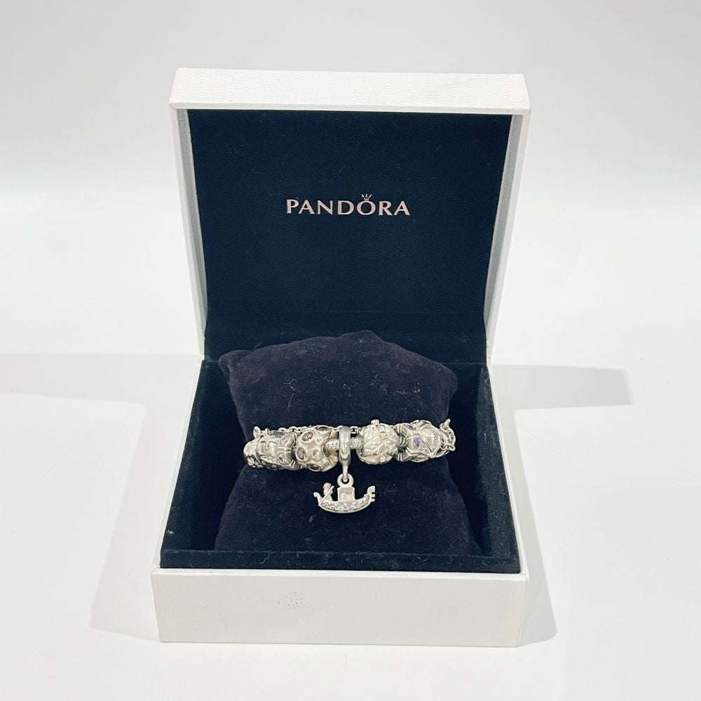 中古AB/使用感小】PANDORA パンドラ 7チャーム シルバー925 レディース ブレスレット シルバー20486906