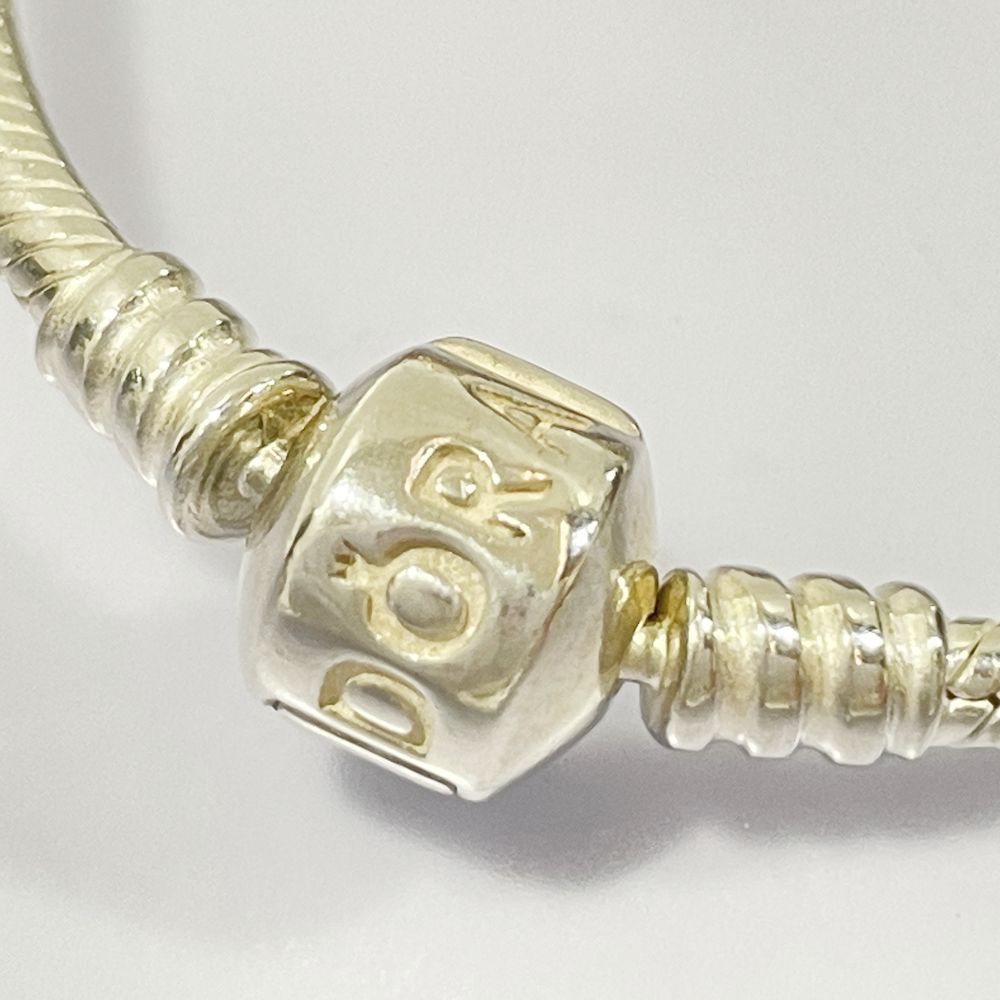 中古AB/使用感小】PANDORA パンドラ 7チャーム シルバー925 レディース ブレスレット シルバー20486906