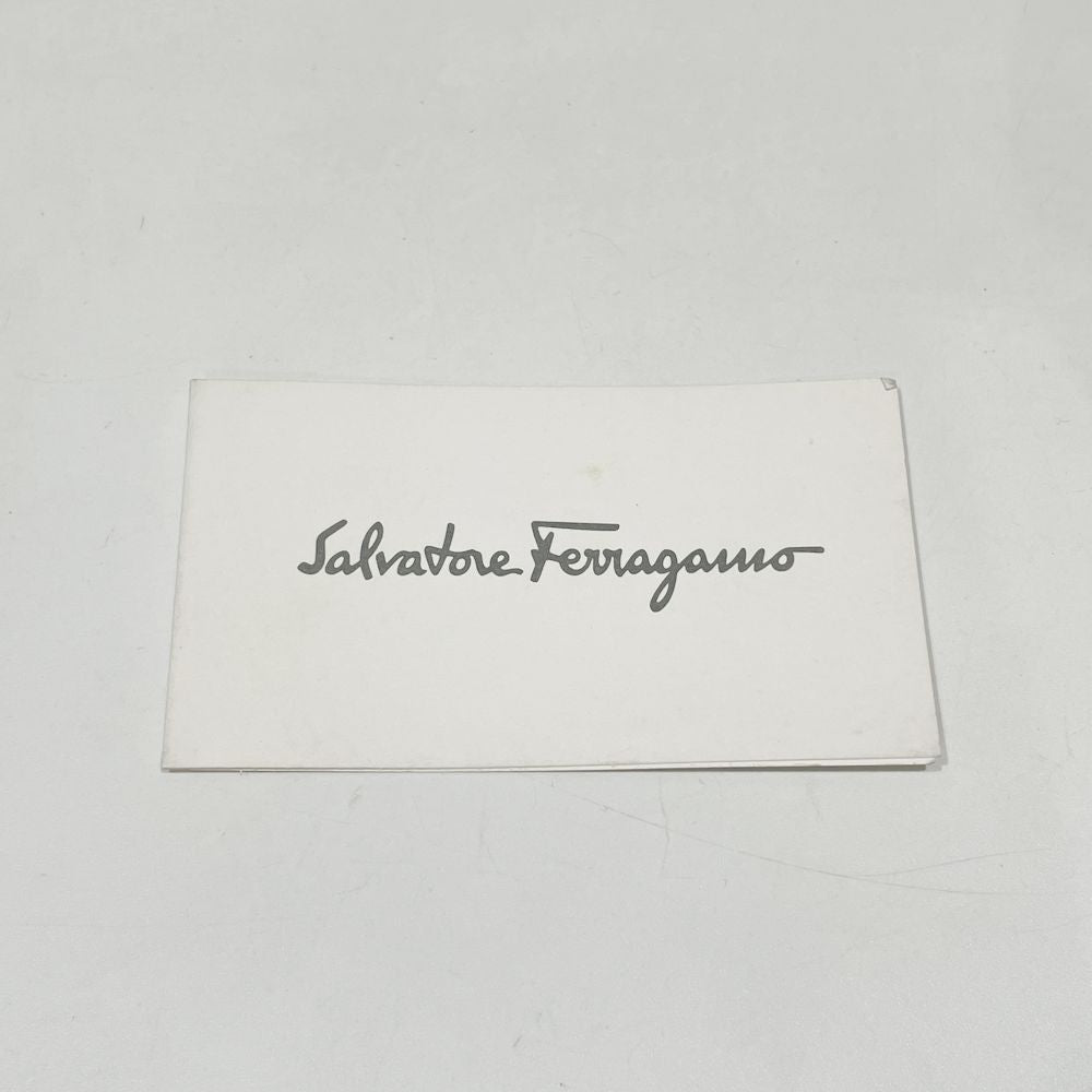 Salvatore Ferragamo(サルヴァトーレフェラガモ) ロゴ ヒール スクエア型 ポーチ付き ビニールハンドル BV-21 6239 ハンドバッグ エナメル レディース【中古B】20240922