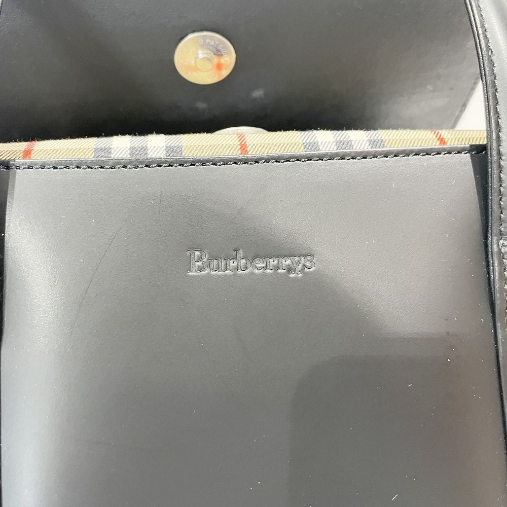 Burberrys(バーバリーズ) ロゴ 内部チェック ボックス型 ヴィンテージ ハンドバッグ レディース【中古AB】20240908