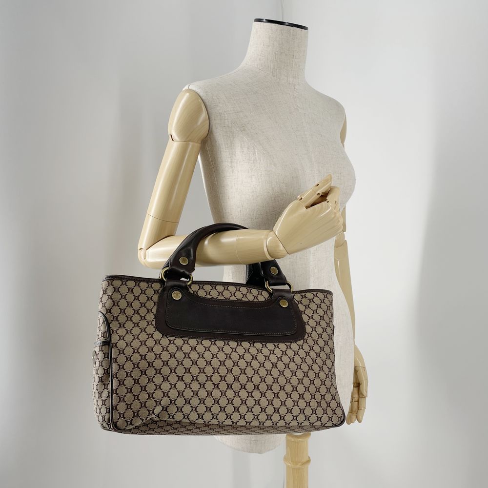 CELINE(セリーヌ) マカダム ブギーバッグ トートバッグ キャンバス/レザー レディース【中古B】20240901