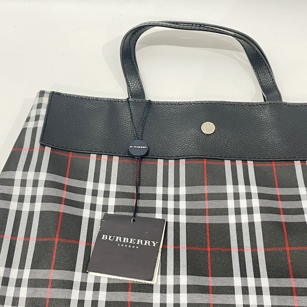 BURBERRY(バーバリー) ロンドン チェック トートバッグ ナイロン/レザー レディース【中古AB】20240908