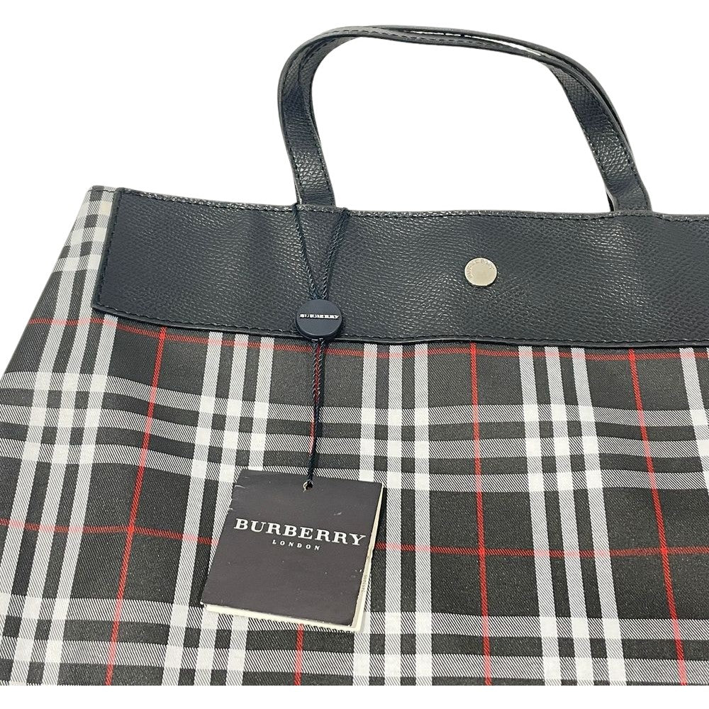 BURBERRY(バーバリー) ロンドン チェック トートバッグ ナイロン/レザー レディース【中古AB】20240908