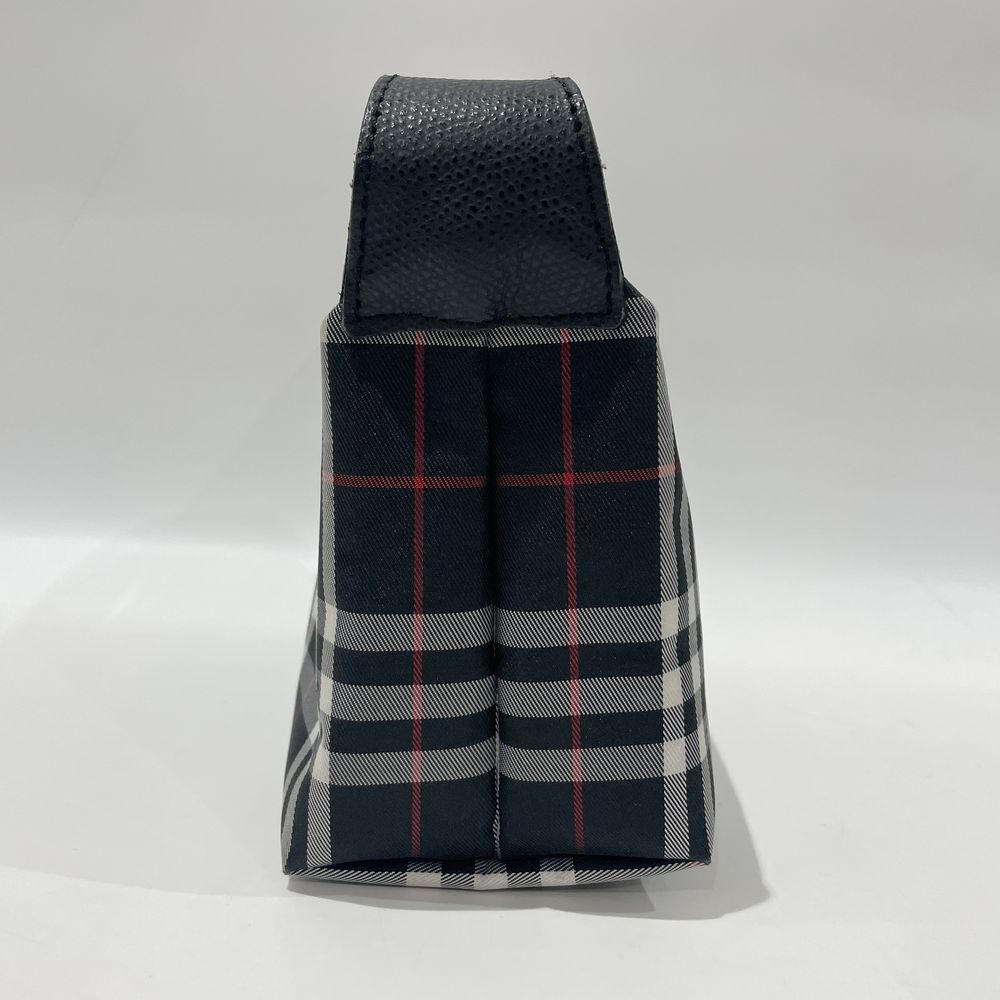 BURBERRY(バーバリー) ロンドン チェック ミニ ポーチ ハンドバッグ ナイロン/レザー レディース【中古B】20240908