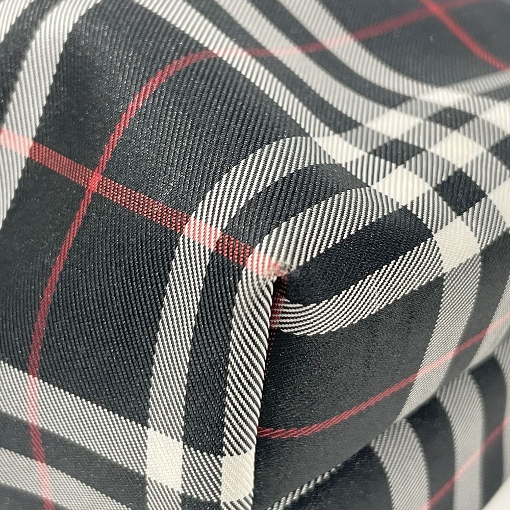 BURBERRY(バーバリー) ロンドン チェック ミニ ポーチ ハンドバッグ ナイロン/レザー レディース【中古B】20240908