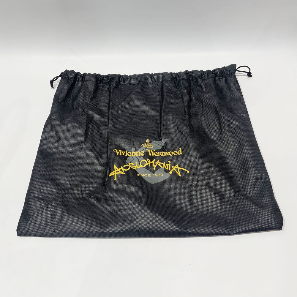 Vivienne Westwood ANGLOMANIA(ヴィヴィアンウエストウッド アングロマニア) 【定番人気】オーブ 型押し ハンドバッグ レザー レディース【中古A】20240908