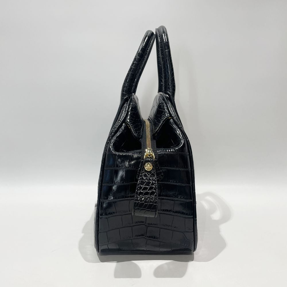 Vivienne Westwood ANGLOMANIA(ヴィヴィアンウエストウッド アングロマニア) 【定番人気】オーブ 型押し ハンドバッグ レザー レディース【中古A】20240908