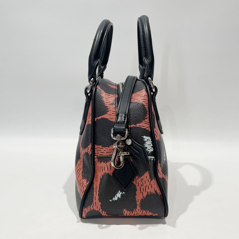 Vivienne Westwood ANGLOMANIA(ヴィヴィアンウエストウッド アングロマニア) オーブ プリント 2WAY ミニ ハンドバッグ PVC/レザー レディース【中古B】20240908