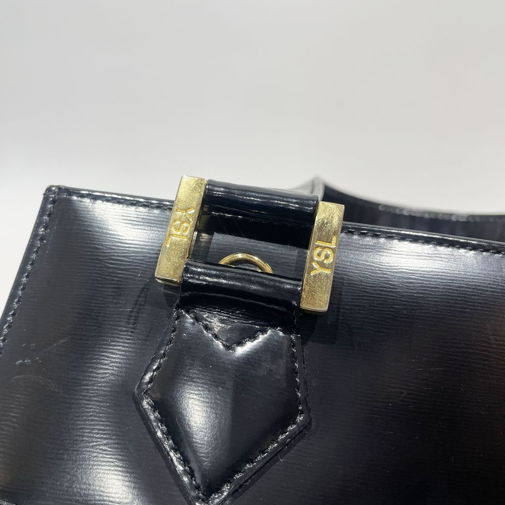 YVES SAINT LAURENT(イヴ・サンローラン) ロゴ 金具 チャーム ヴィンテージ ハンドバッグ レザー レディース【中古AB】20240901