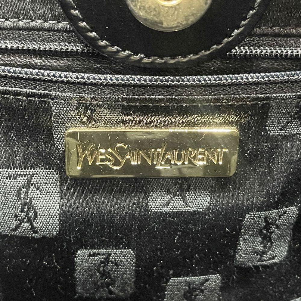 YVES SAINT LAURENT(イヴ・サンローラン) ロゴ 金具 チャーム ヴィンテージ ハンドバッグ レザー レディース【中古AB】20240901