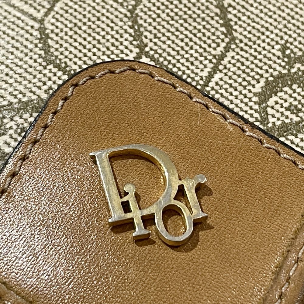 中古B/標準】Christian Dior クリスチャンディオール ロゴ ハニカム ミニ 斜め掛け ヴィンテージ レディース ショルダーバッグ  ベージュ20488152