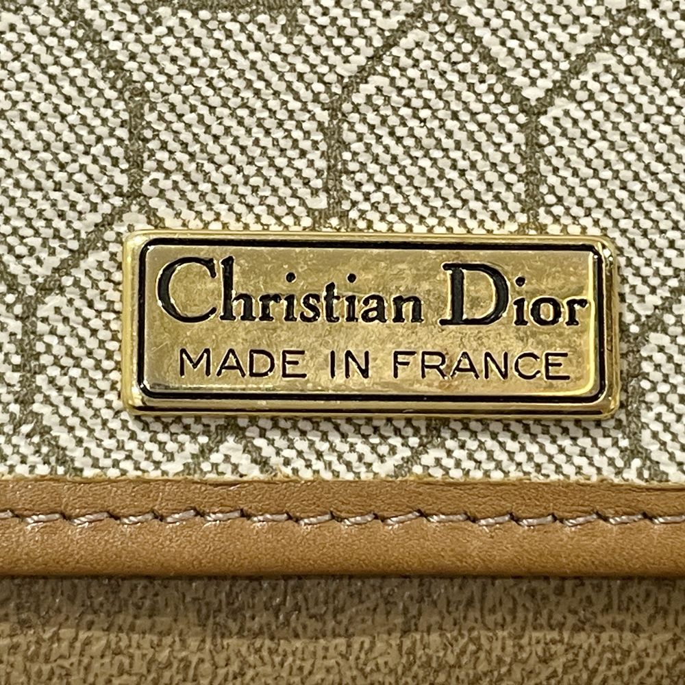 中古B/標準】Christian Dior クリスチャンディオール ロゴ ハニカム ミニ 斜め掛け ヴィンテージ レディース ショルダーバッグ  ベージュ20488152