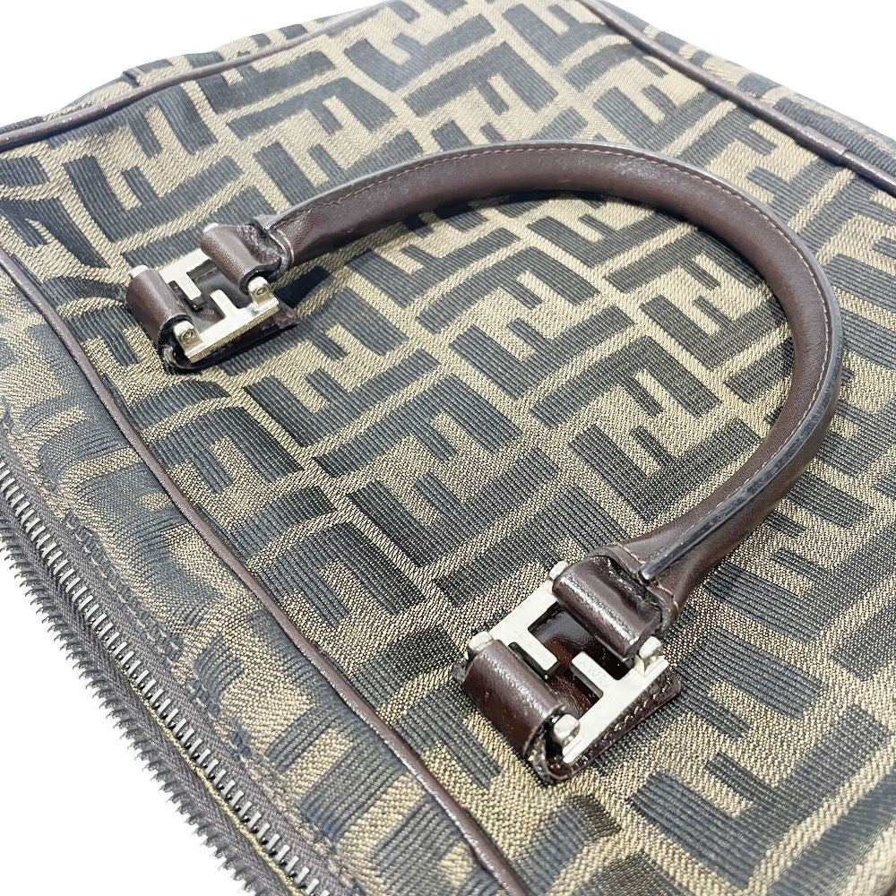 FENDI(フェンディ) ズッカ スクエア型 ミニ ヴィンテージ ハンドバッグ キャンバス/レザー レディース【中古AB】20240928