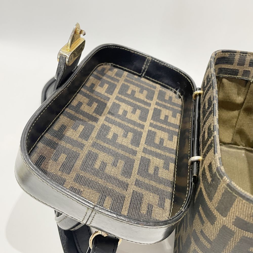 中古B/標準】FENDI フェンディ ズッカ バニティ 2WAY ヴィンテージ レディース ハンドバッグ ブラウン20488155