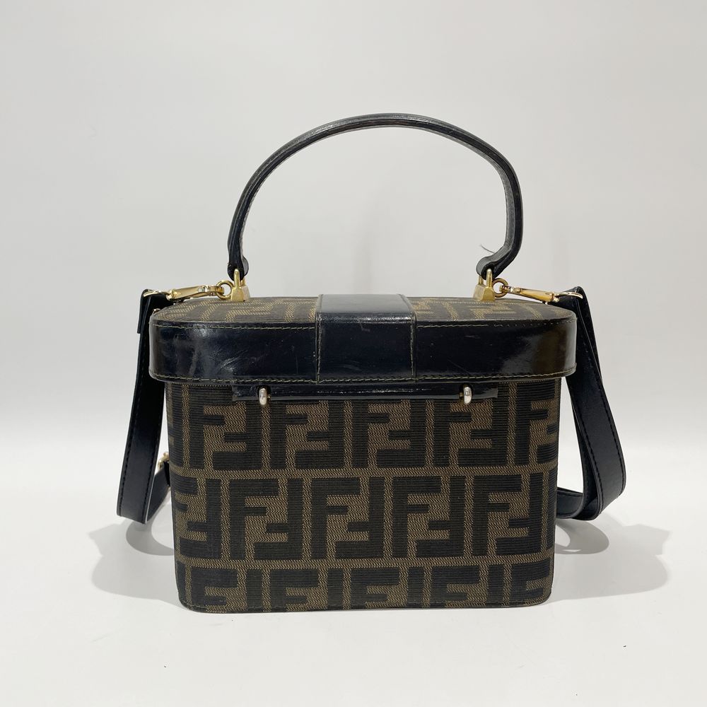 FENDI(フェンディ) ズッカ バニティ 2WAY ヴィンテージ ハンドバッグ キャンバス/レザー レディース【中古B】20240908