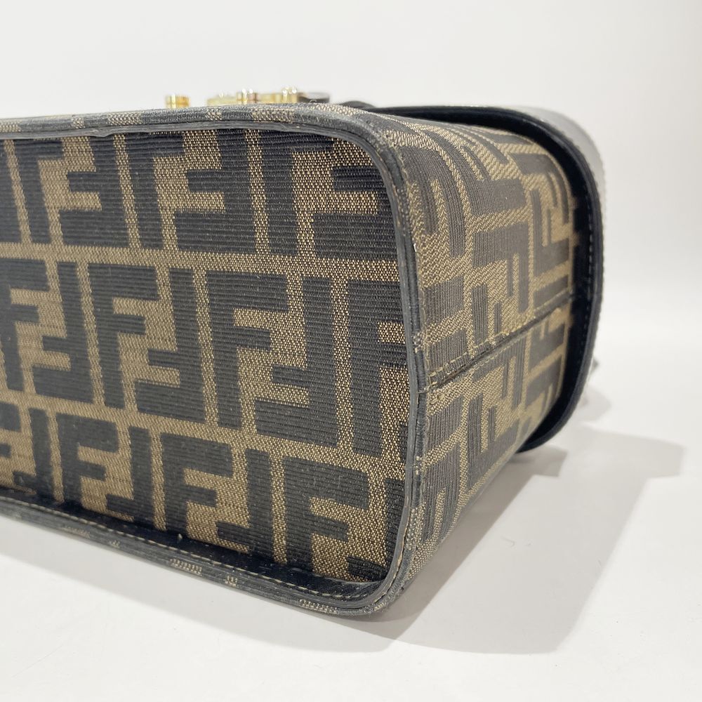 中古B/標準】FENDI フェンディ ズッカ バニティ 2WAY ヴィンテージ レディース ハンドバッグ ブラウン20488155