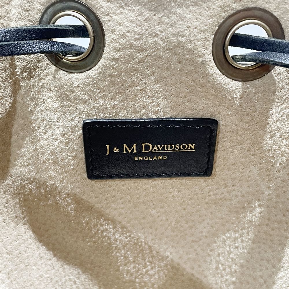 中古B/標準】J&M Davidson ジェイアンドエムデヴィッドソン カーニバル L フリンジ 巾着 肩掛け レディース ショルダーバッグ  ブラック20488156