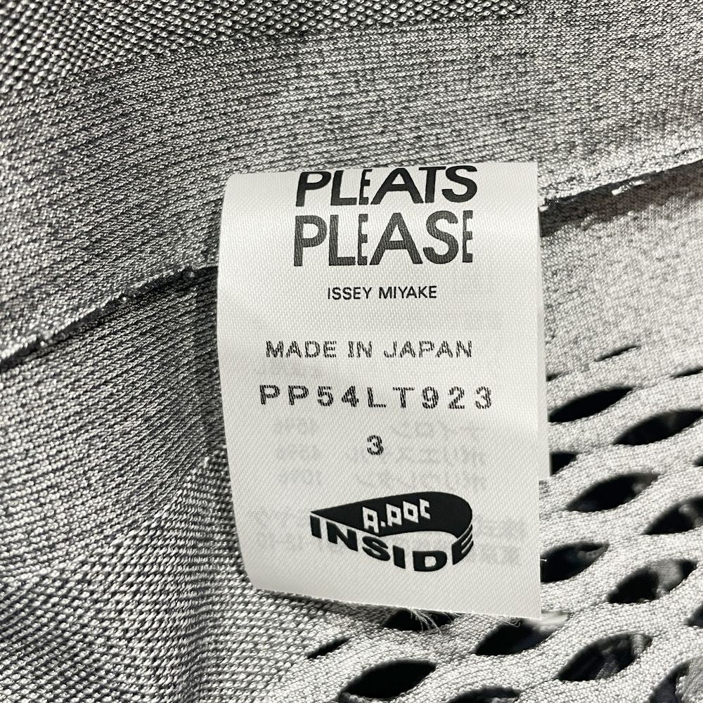 PLEATS PLEASE(プリーツプリーズ) A-POC エイポック インサイド ノースリーブ カットワーク 伸縮性 サイズ3 PP54LT923 ワンピース ナイロン/ポリエステル/ポリウレタン レディース【中古AB】20240831