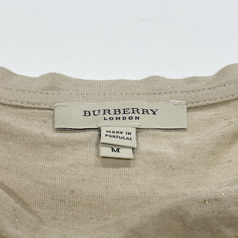 BURBERRY(バーバリー) ロンドン ノースリーブ ラメ フロントリボン サイズM カットソー レーヨン/ポリエステル レディース【中古AB】20240928