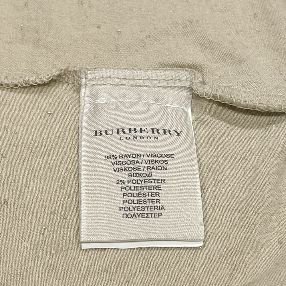 BURBERRY(バーバリー) ロンドン ノースリーブ ラメ フロントリボン サイズM カットソー レーヨン/ポリエステル レディース【中古AB】20240928