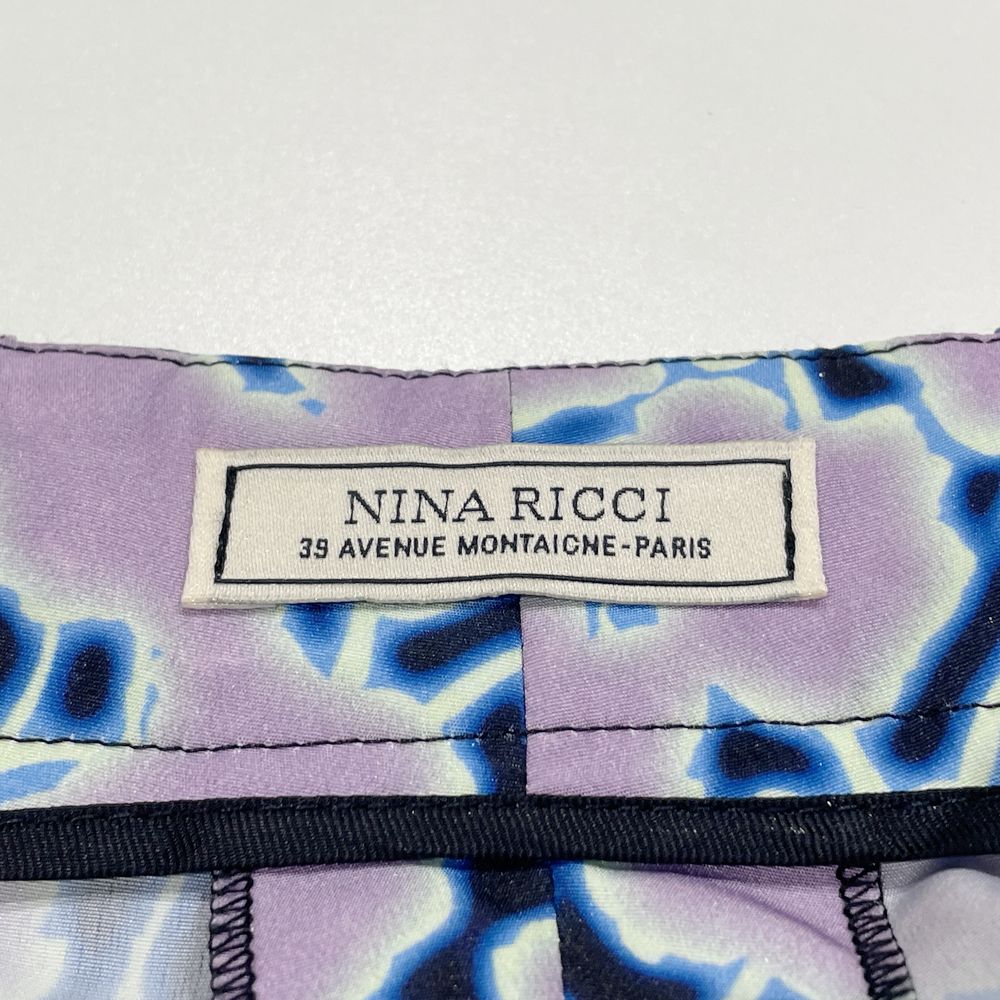 NINA RICCI(ニナリッチ) フラワー ワイド センタープレス クロップドパンツ ポリエステル/レーヨン レディース【中古AB】20240928