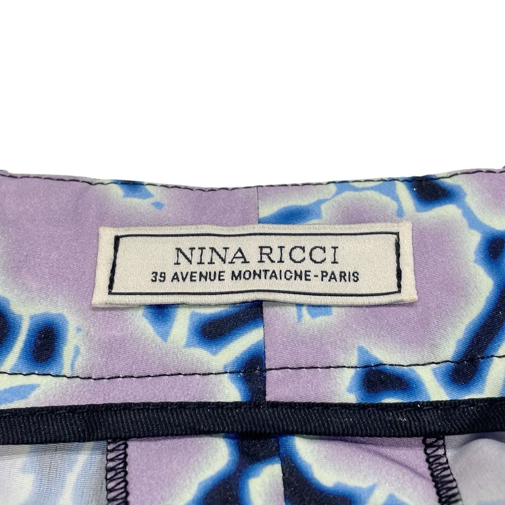 NINA RICCI(ニナリッチ) フラワー ワイド センタープレス クロップドパンツ ポリエステル/レーヨン レディース【中古AB】20240928