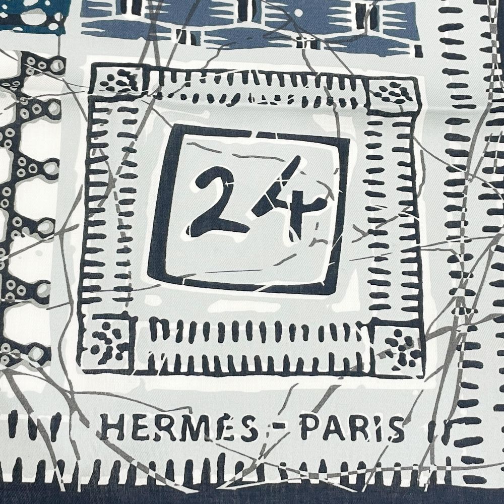 HERMES(エルメス) カレ65 Le Boubou H ブーブーH バンダナ スカーフ コットン ユニセックス【中古A】20240831