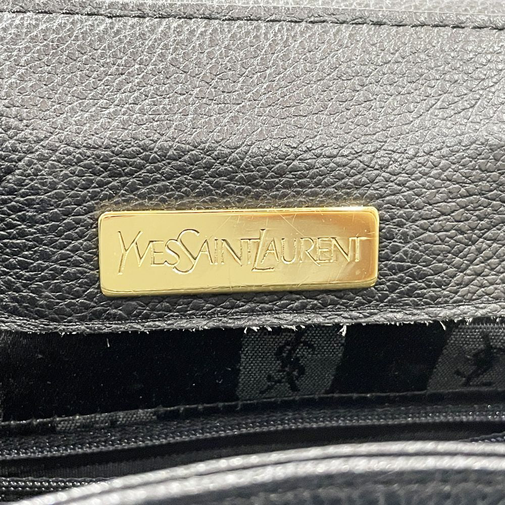 YVES SAINT LAURENT(イヴ・サンローラン) ダイヤカット 巾着 トップハンドル 2WAY ヴィンテージ ハンドバッグ レザー レディース【中古AB】20240825