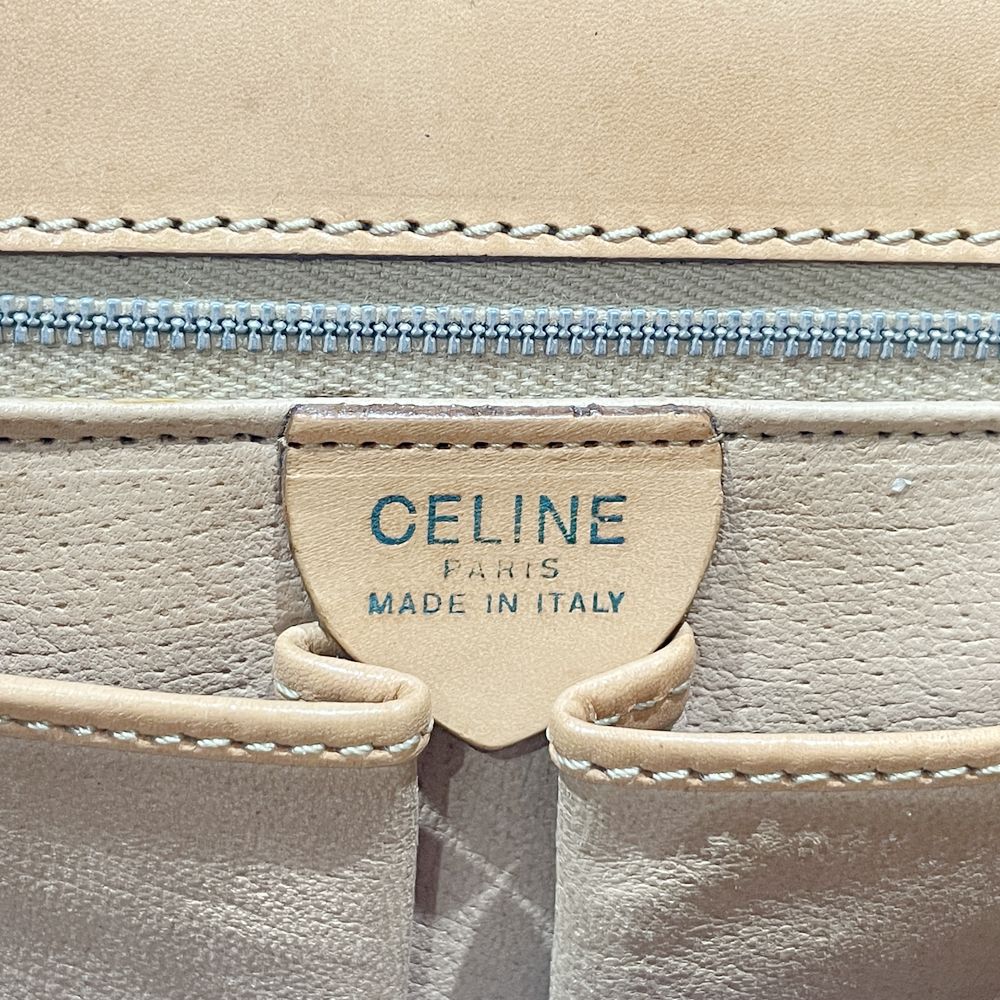 CELINE(セリーヌ) マカダム ターンロック トップハンドル ヴィンテージ ハンドバッグ PVC/レザー レディース【中古B】20240825