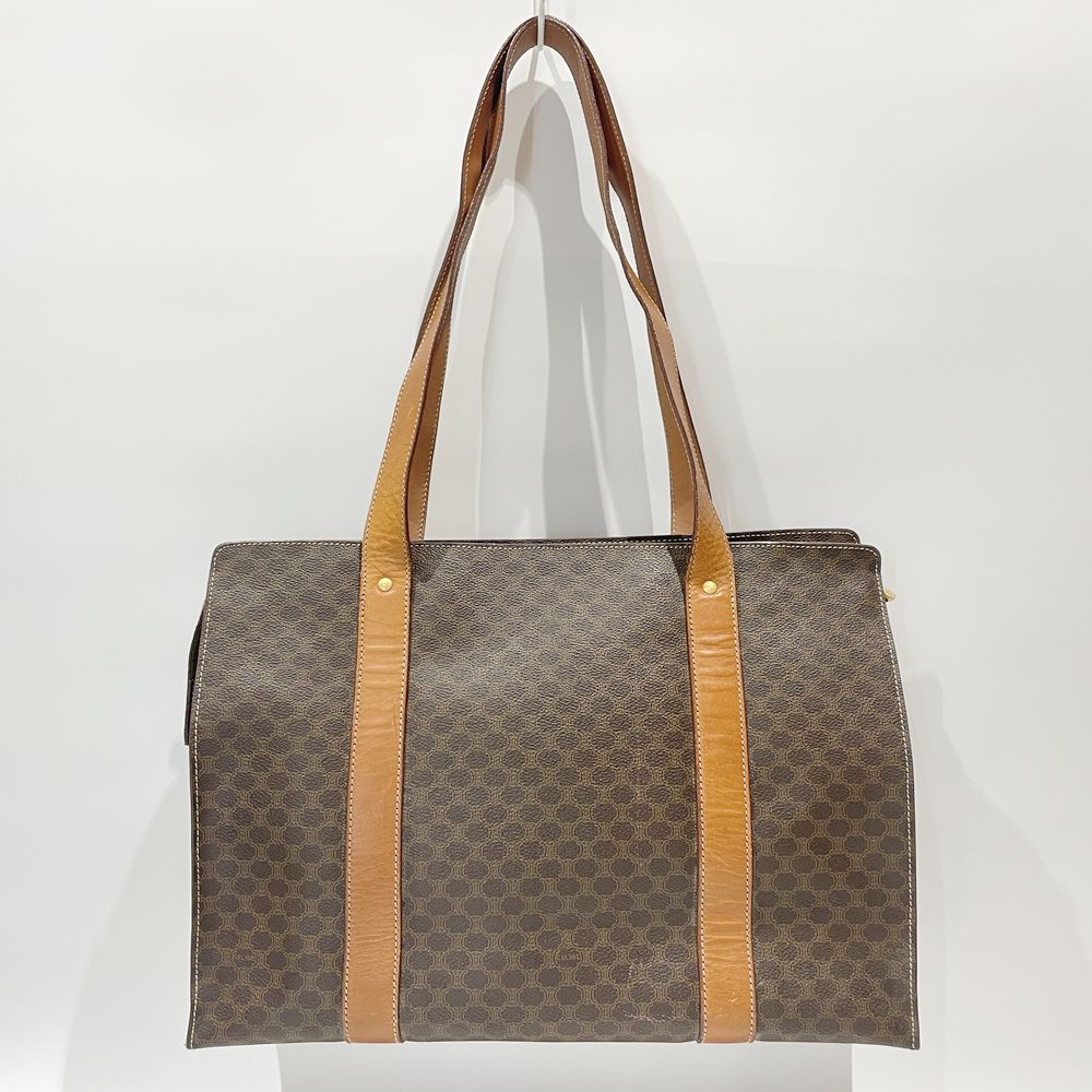 中古B/標準】CELINE セリーヌ マカダム トリオンフ 肩掛け ヴィンテージ レディース トートバッグ ブラウン20488367