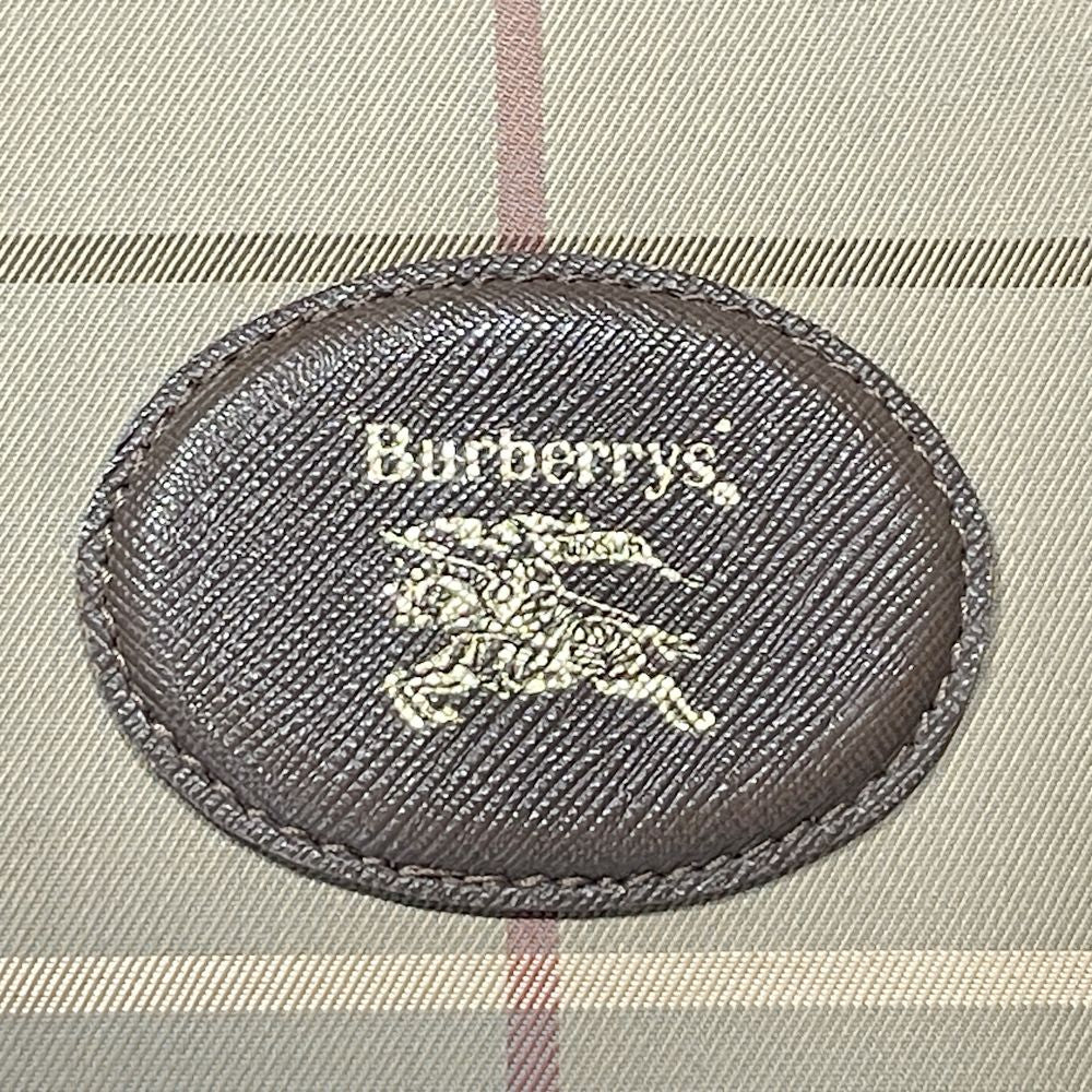 Burberrys(バーバリーズ) ロゴ チェック 旅行カバン ヴィンテージ ボストンバッグ キャンバス/レザー レディース【中古B】20240825