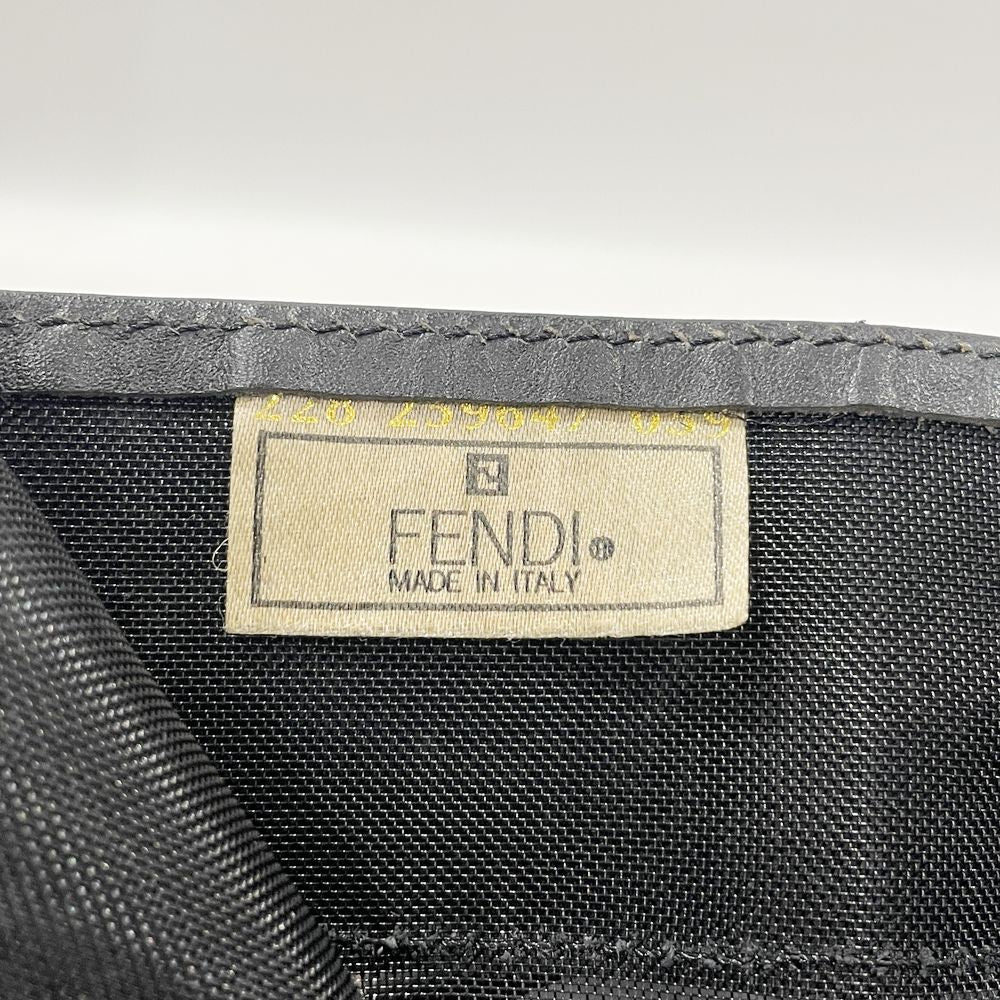 FENDI(フェンディ) ロゴ メッシュ 肩掛け ヴィンテージ トートバッグ レザー レディース【中古B】20240825