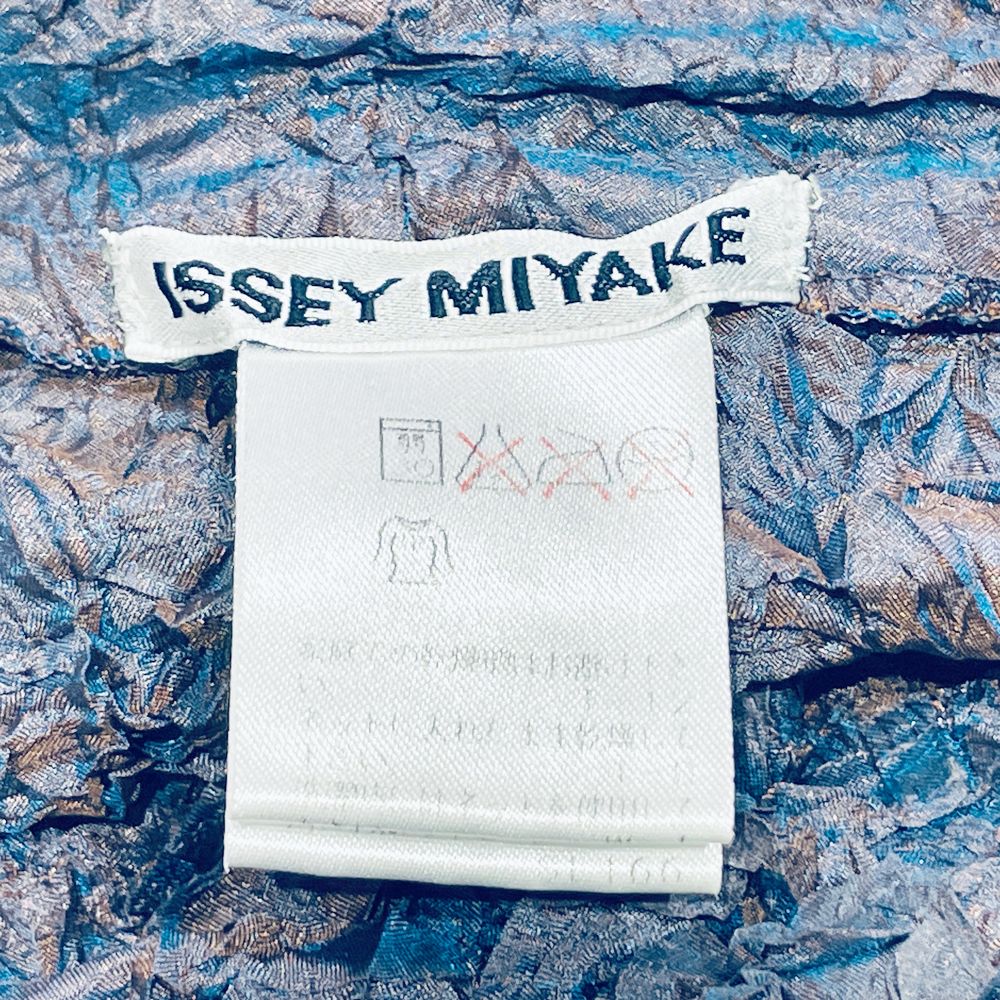 ISSEY MIYAKE(イッセイミヤケ) 特殊しわ加工 ハイネック 長袖 フリル IM94-FJ932 カットソー ポリエステル レディース【中古AB】20240921