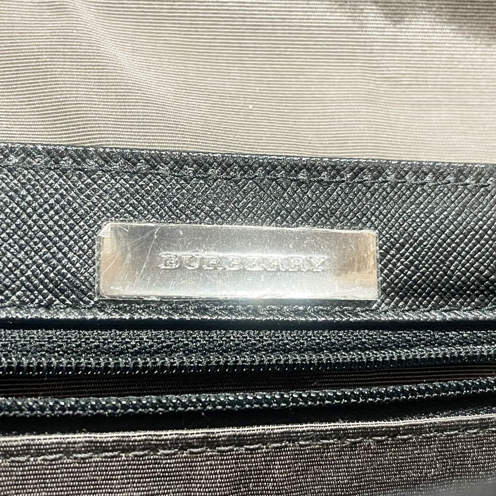 BURBERRY(バーバリー) ロゴ プレート 内部チェック ワンショルダー ショルダーバッグ レザー レディース【中古AB】20240901