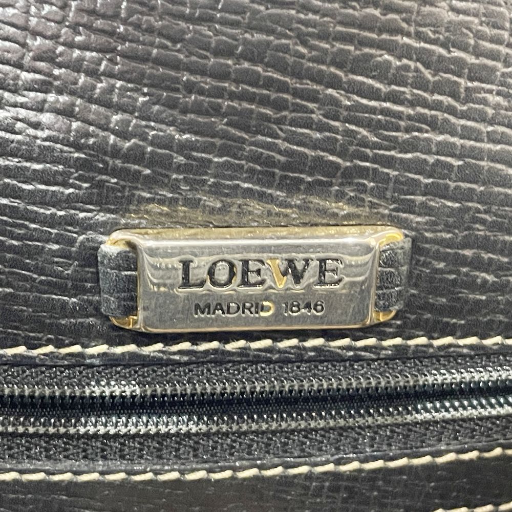 LOEWE(ロエベ) ロゴ 型押し ボックス型 斜め掛け ヴィンテージ ショルダーバッグ レザー レディース【中古B】20240901