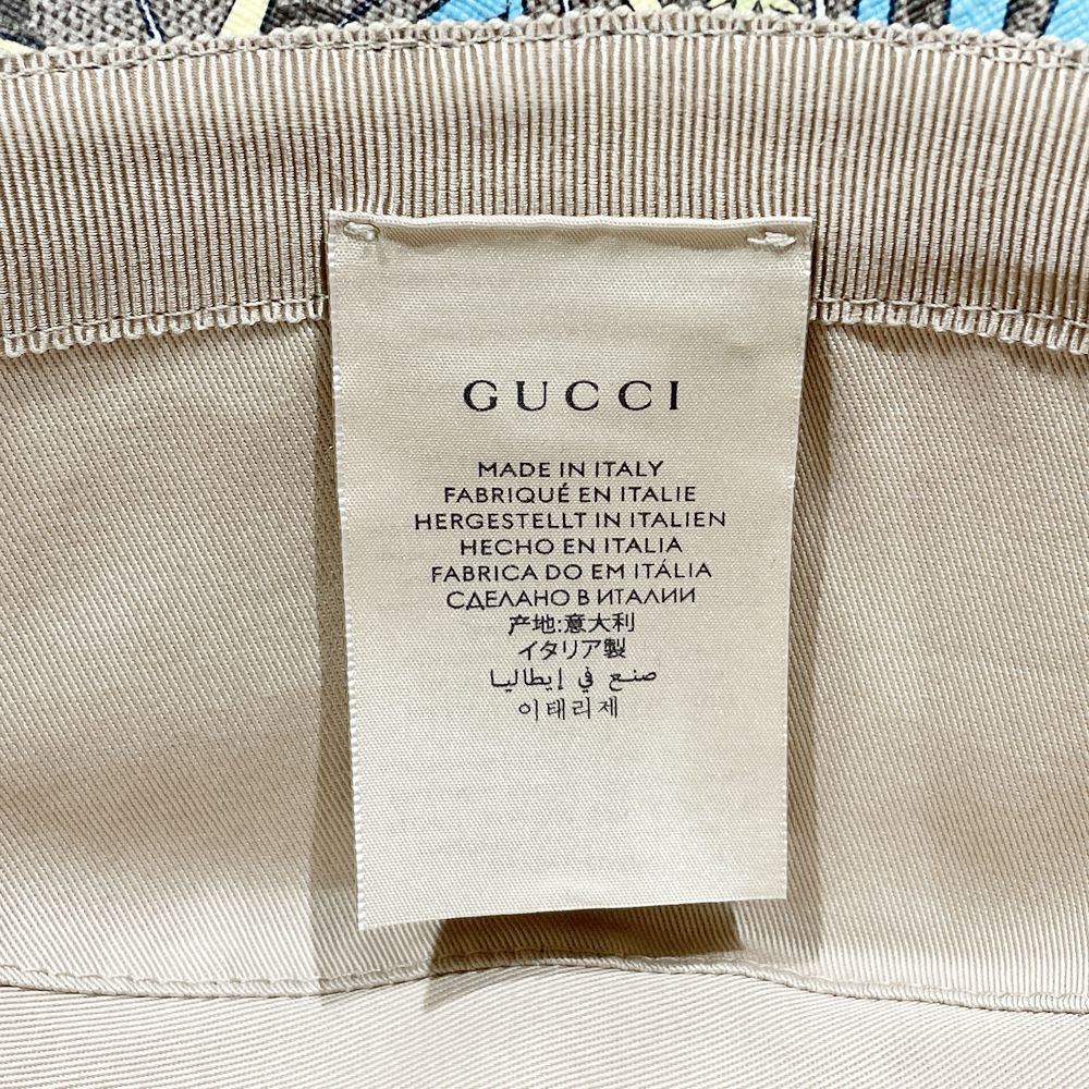 中古AB/使用感小】GUCCI グッチ サイズM/58cm ×Disney ディズニードナルド コラボ GGスプリーム 帽子 メンズ ハット  ブルー20489056