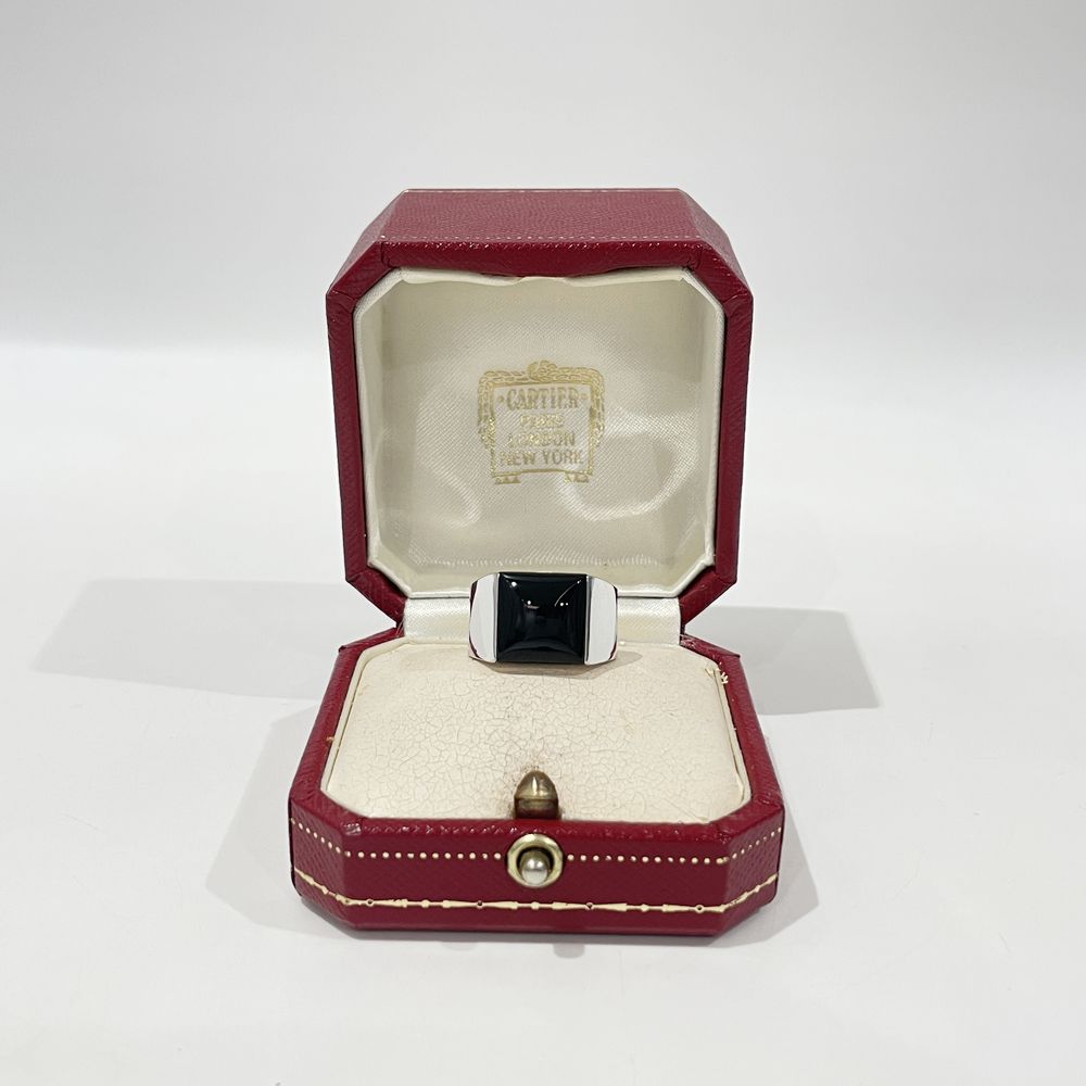 CARTIER(カルティエ) タンクマックス オニキス 8号 リング・指輪 K18イエローゴールド レディース【中古】20240903