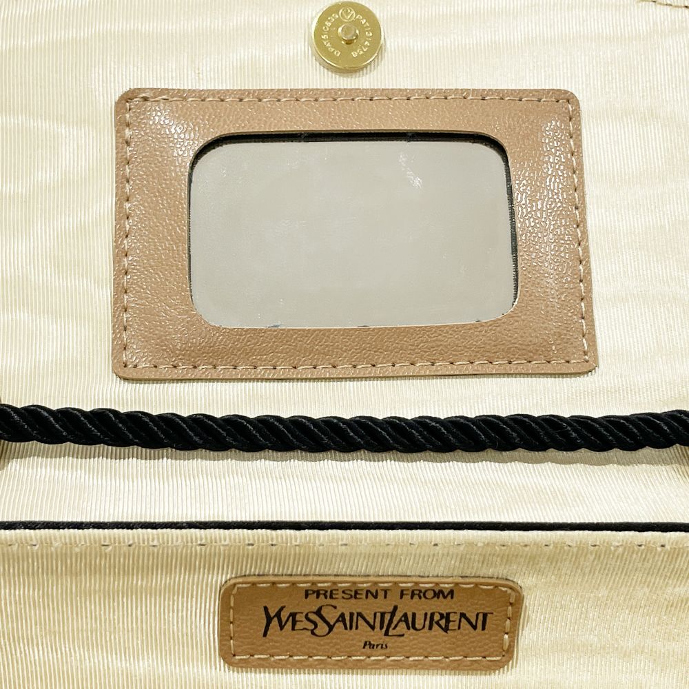 中古B/標準】YVES SAINT LAURENT イヴ・サンローラン YSL ロゴ 紐 斜め掛け ヴィンテージ レディース ショルダーバッグ  ネイビー20489621