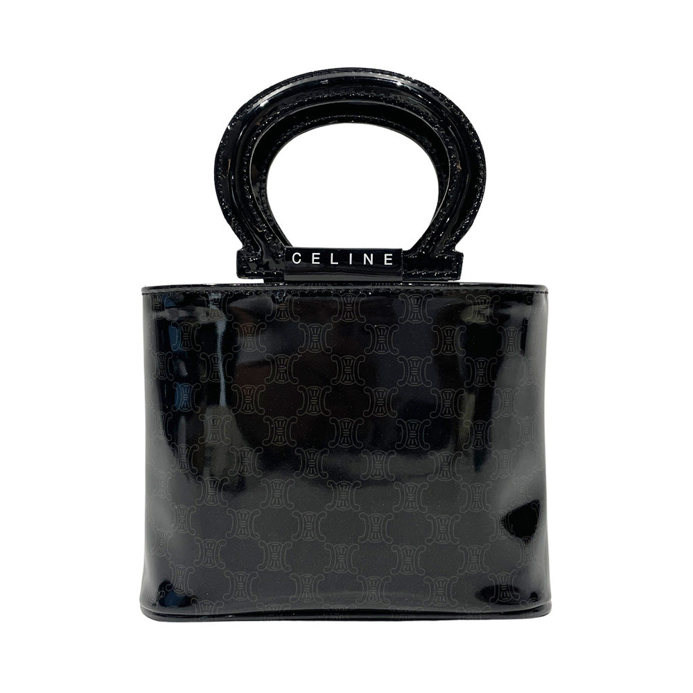 CELINE(セリーヌ) ロゴ マカダム ミニ ハンカチ付き ヴィンテージ ハンドバッグ ビニール レディース【中古A】20240922